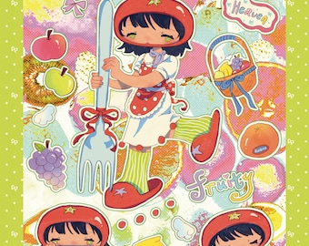 Tomato Girl Shiny Sticker Sheet
