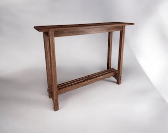 Handcrafted Arts & Crafts Style End Table | 40-inch Entryway Console Table
