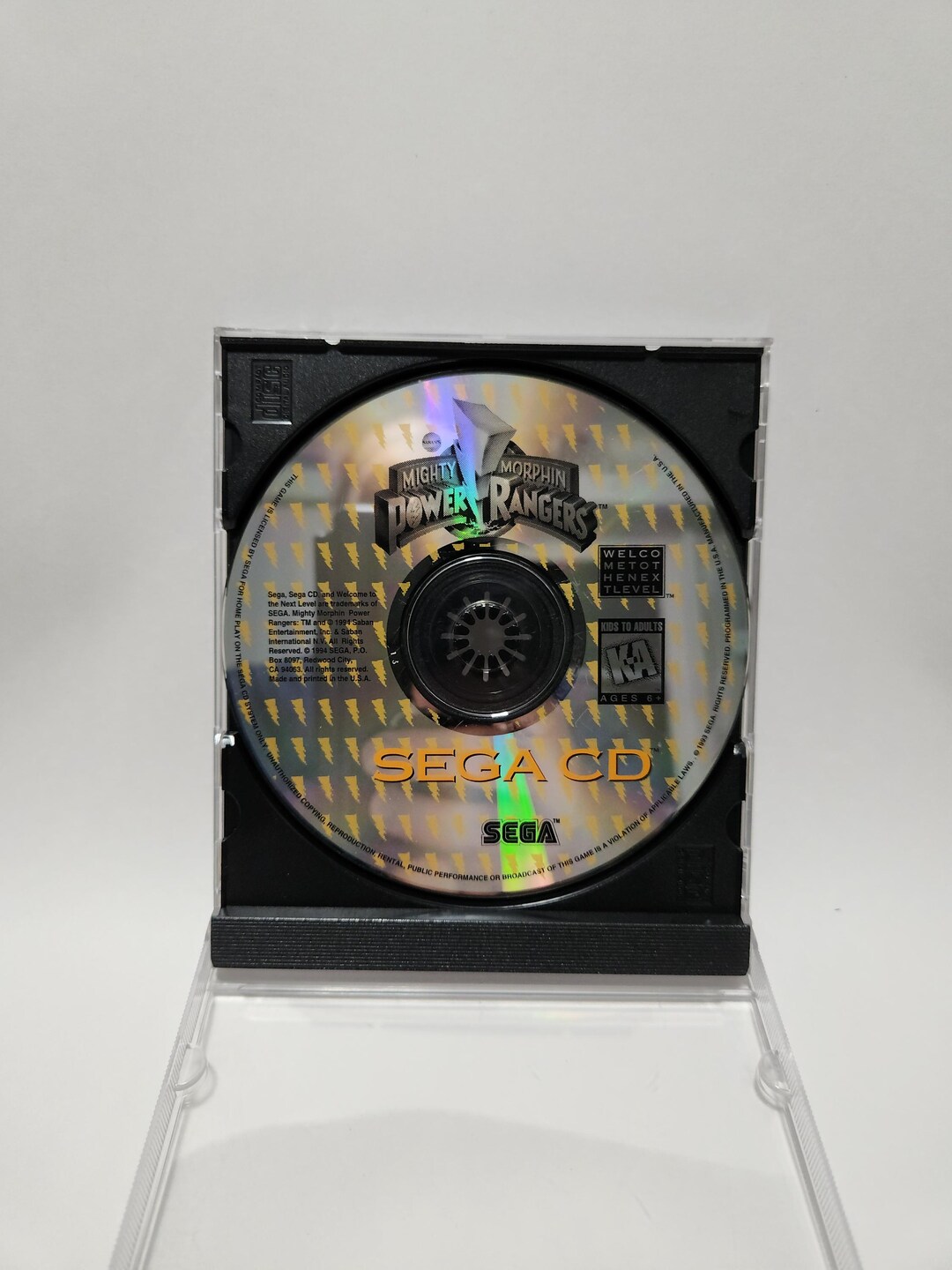 Vintage Sega CD Mighty Morphin Power Rangers Disc Only Game 1995 Retro ...