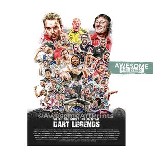 Pôster Dart Legends: Ilustração do Campeonato Mundial Britânico de PDC