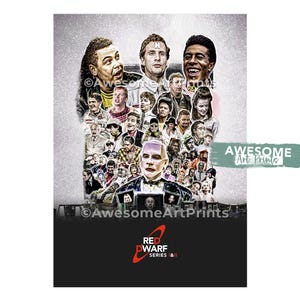 Red Dwarf Serie 1 und 2, Digitale Illustration | Britische Wandkunst | wall art prints TV art Lustiges Geschenk für Ihn