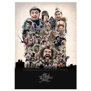 La serie The Black Adder 1 Poster Stampa, Illustrazione Digitale / Arte murale britannica / Stampe artistiche da parete, Arte televisiva Regalo divertente per lui Rowan Atkinson