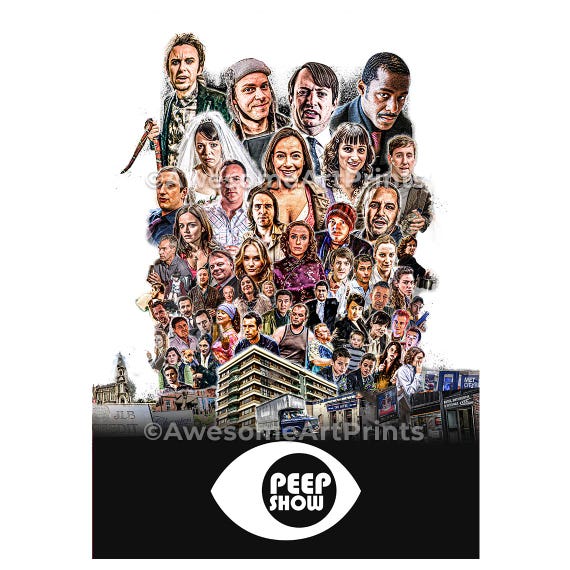 Peep Show Poster Print: Complete Collection, British TV Art
