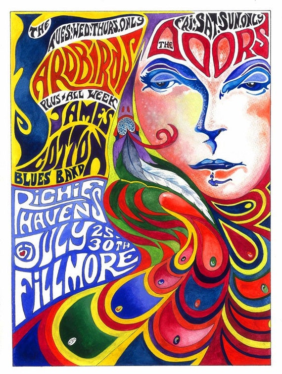 Items similar to 1967 Rock Concert Poster on Etsy