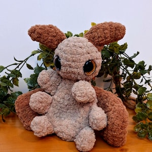 Moth Plushie Toy Amigurumi Crocheted Handmade Stuffed Animal Cute Gift Idea