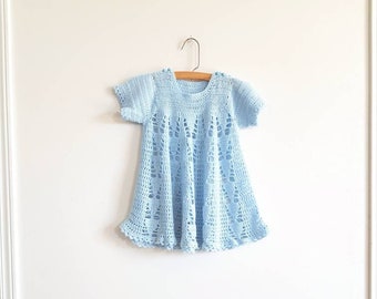 Vintage Blue Knit Dress