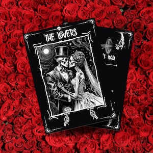 Tarjetas navideñas de boda góticas elegantes y personalizadas / Impresiones a doble cara, invitaciones vintage, celebraciones únicas, tarjetas románticas oscuras, [...]