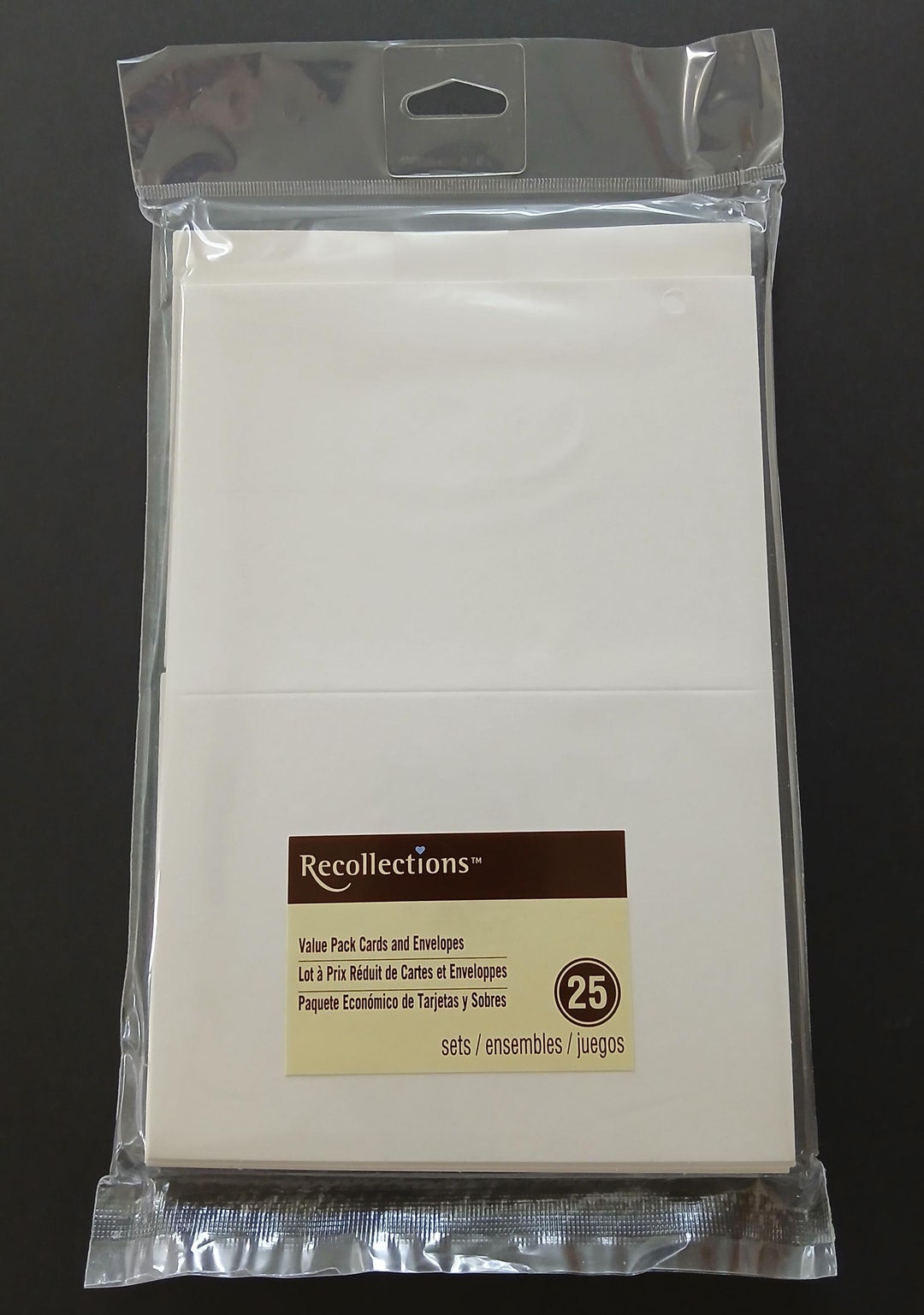 Value Pack 25 Sets Small 4 In. X 5.5 In. Blank Ivory Cards & Envelopes ...