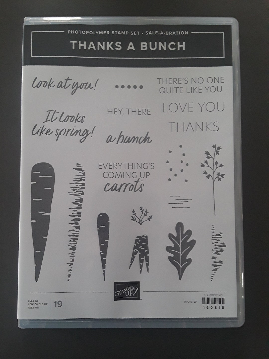 Stampin’ Up! Thanks A Bunch SAB Retired 19 Piece Photopolymer Stamp Set ...