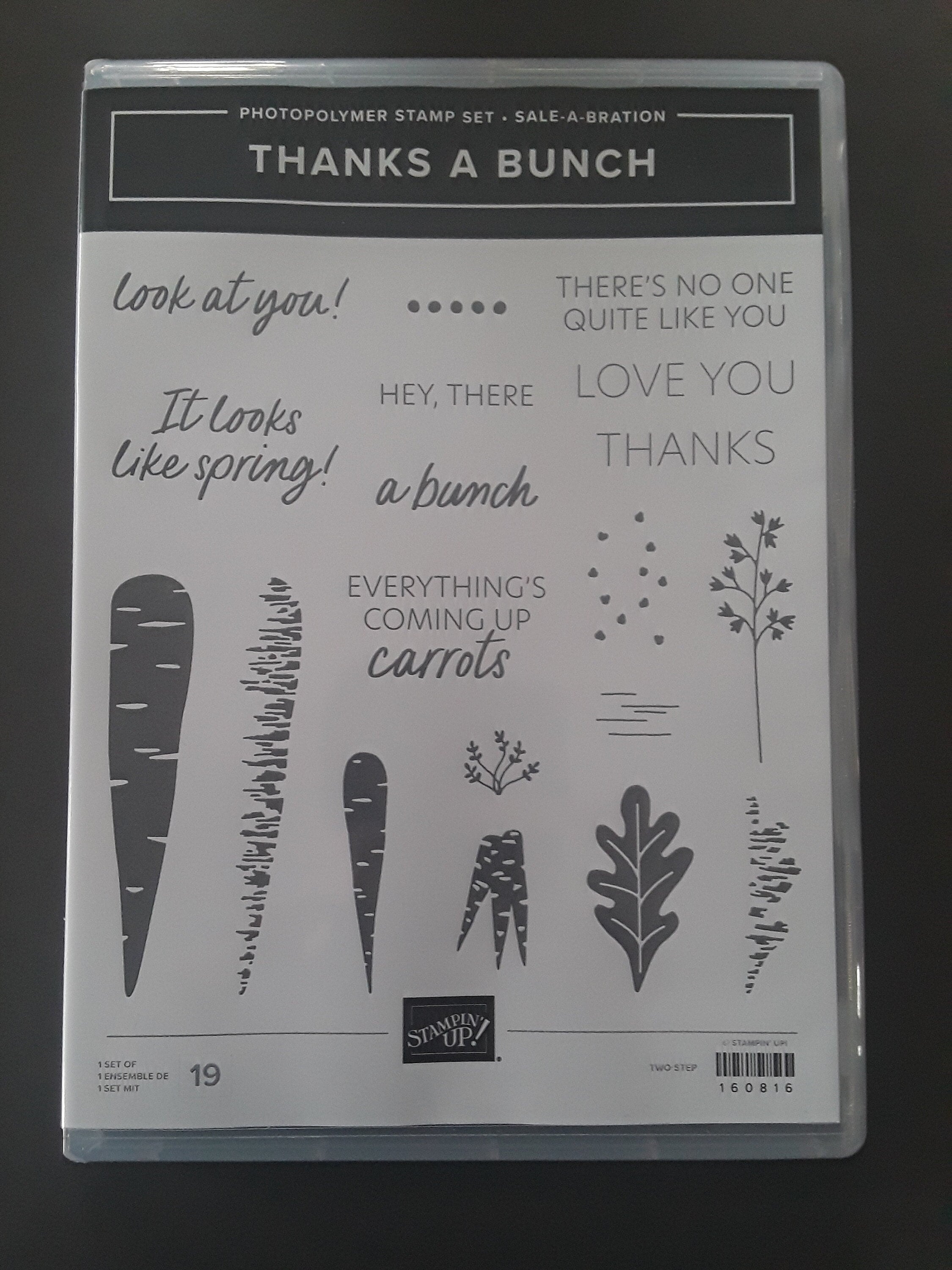 Stampin’ Up! Thanks A Bunch SAB Retired 19 Piece Photopolymer Stamp Set ...