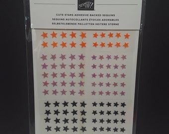 Stampin' Up! Cute Stars Adhesive Backed Sequins Retired Embellishments For Card Making Scrapbooking