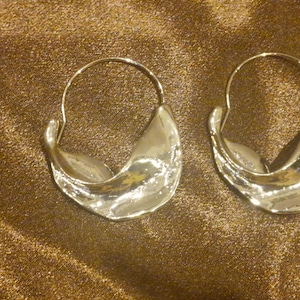 18k Gold Plated Hoop Earrings, Twisted Geometric Hoops, Daily Wear Stainless Steel, Waterproof Gift for Her