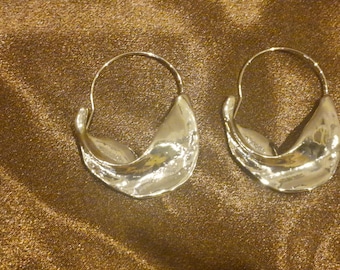 18k Gold Plated Hoop Earrings: Twisted Stainless Steel Hoops