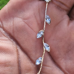 925 sterling silver CZ Diamond Drop Earrings, Minimalist Marquise Diamond Dangle Earrings, Bridal Jewelry, Wedding Jewelry,Bridesmaids Gift