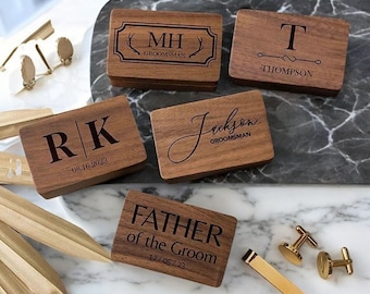 Personalized Cufflinks: Engraved Initial Silver Cufflinks, Groomsmen Gift