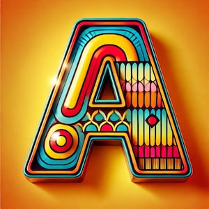 Alfabeto retro A-Z