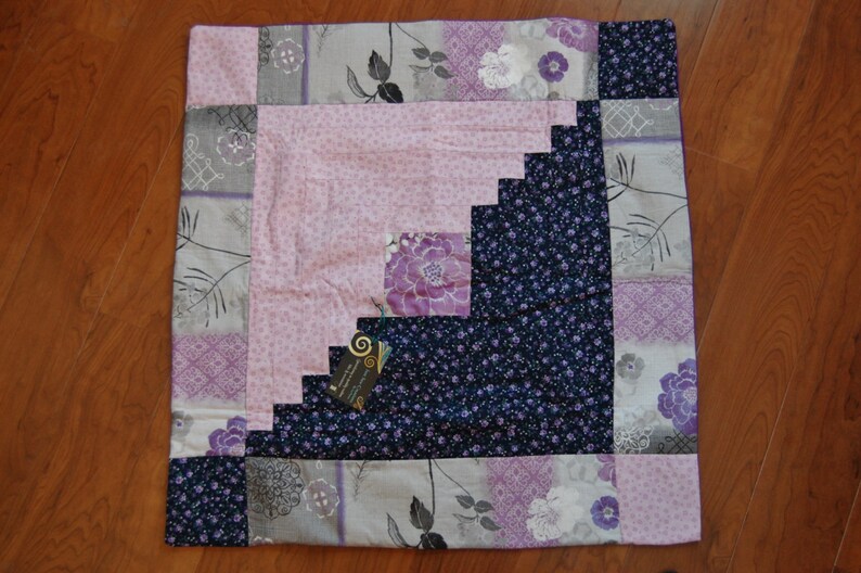 Purple Floral Quilt Doll Quilt Centerpiece Wall Hanging