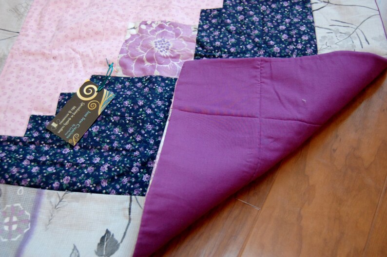 Purple Floral Quilt Doll Quilt Centerpiece Wall Hanging