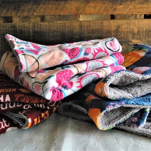 Reusable &quot;Paper&quot; Towels Soft Absorbent Flannel & Terry Cloth Washcloth Towel