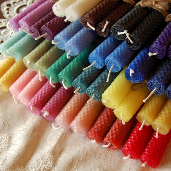 Rolled Beeswax Candles