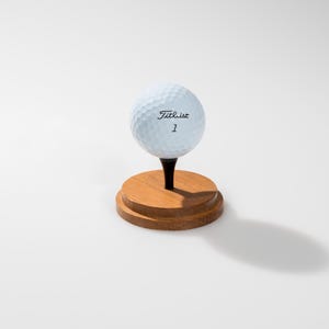 Solid Mahogany Golf Ball Display Stand | Perfect for Showcasing Golf Ball Memorabilia | Circular | Golf Gift | Hole in One | Father&#39;s Day
