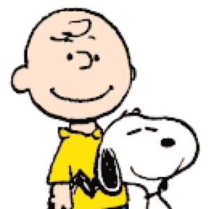 Peanuts Charlie Brown and Snoopy Counted Cross Stitch Pattern