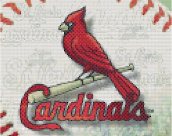 MLB St Louis Cardinals Baseball Counted Cross Stitch Pattern
