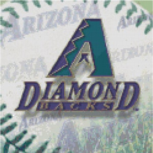 May include: A baseball-themed logo for the Arizona Diamondbacks. The logo features a stylized 'A' with a mountain inside, surrounded by a purple and gold 'Diamondbacks' text.