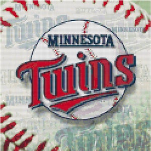 MLB Minnesota Twins Baseball Counted Cross Stitch Pattern