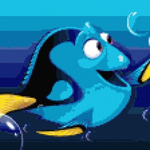 Dory Bubbles Vindt Dory geteld kruissteekpatroon