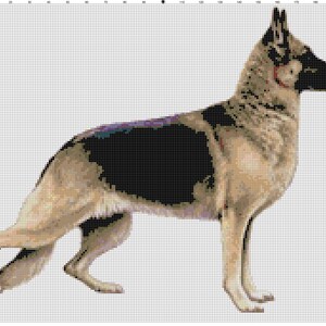 German Shepherd Dog Counted Cross Stitch Pattern
