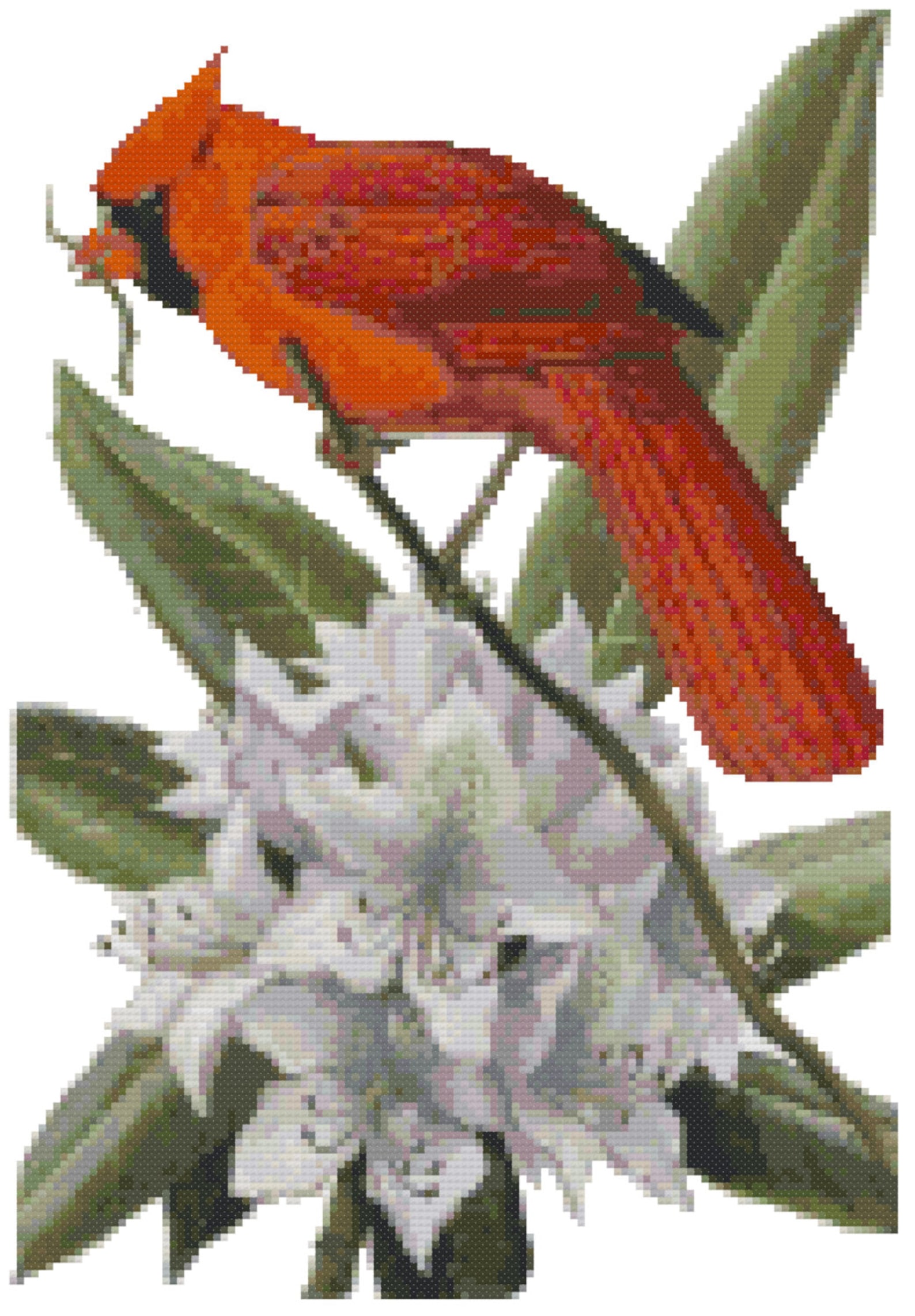 West Virginia State Bird & Flower Counted Cross Stitch Pattern - Etsy