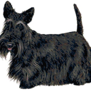 Scottish Terrier Dog Counted Cross Stitch Pattern