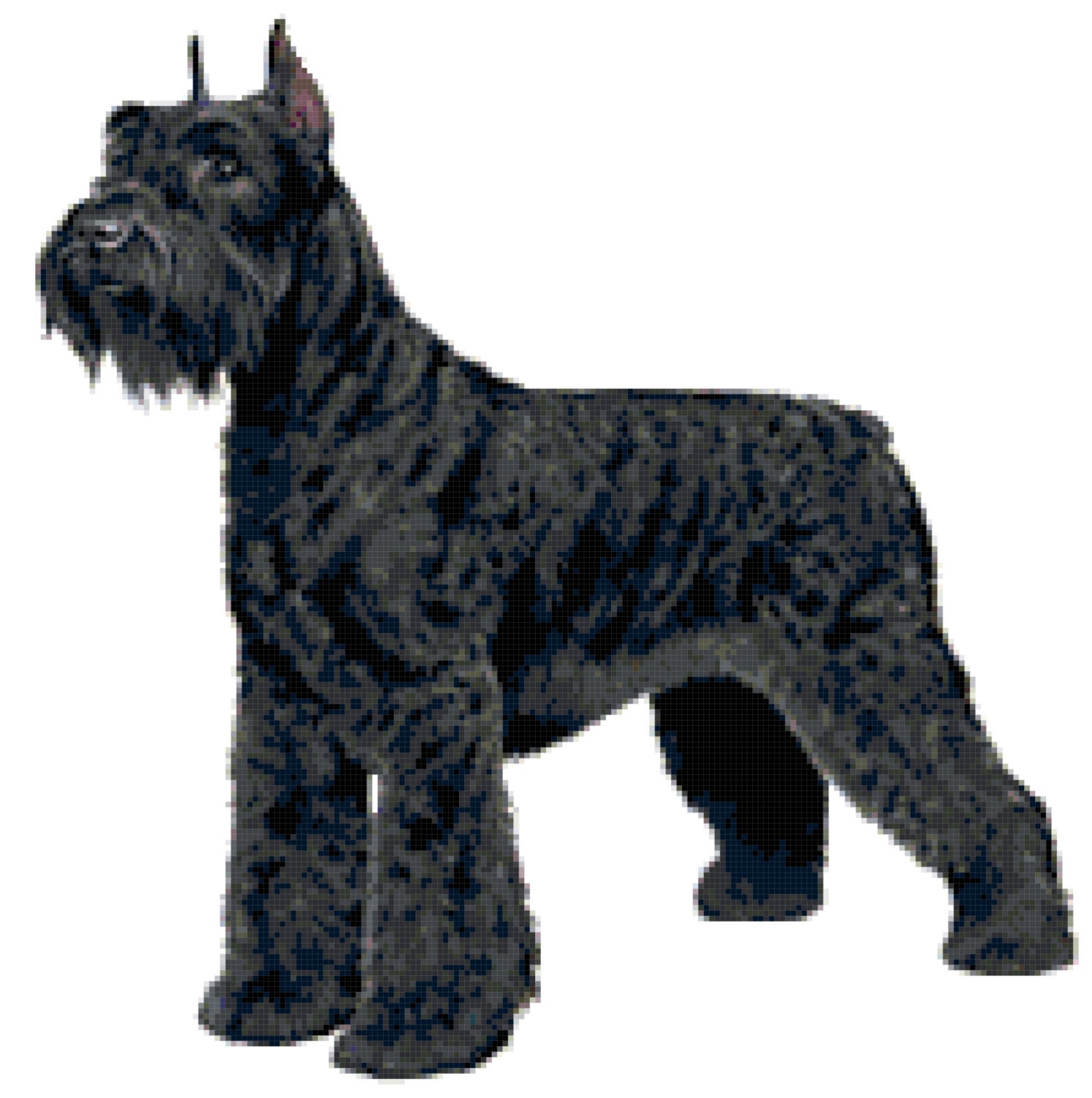 Giant Schnauzer Dog Counted Cross Stitch Pattern