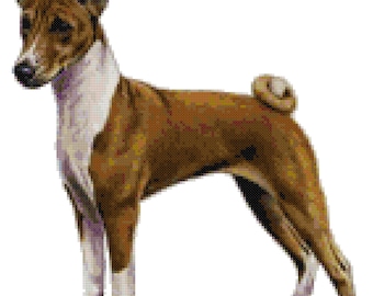 Basenji Dog Counted Cross Stitch Pattern