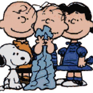 Peanuts Snoopy Charlie Brown Linus and Lucy Counted Cross Stitch Pattern