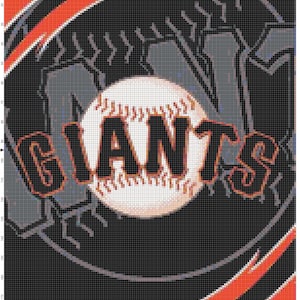 San Francisco Giants Baseball Counted Cross Stitch Pattern