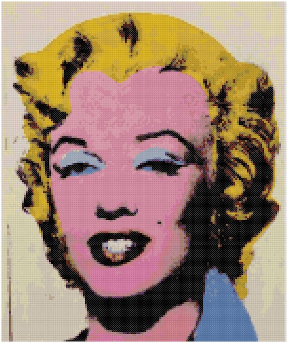アンディ・ウォーホル マリリン・モンロー レモン クロスステッチ