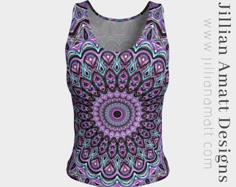 Purple Mandala Tank Top | Soft Jersey, Made in Canada