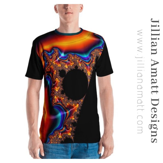 Psychedelic Art Long Sleeve T-Shirt - Fractal Gift - Spiral Design
