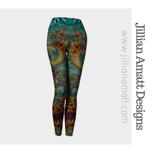 Women’s Leggings! Red Green Gold | Geometric Leggings| Funky Trippy Psychedelic Yoga Tights or Dance Clothing