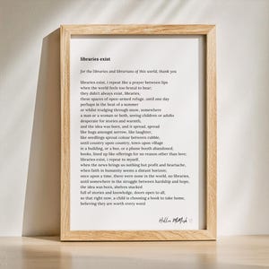 las bibliotecas existen poema