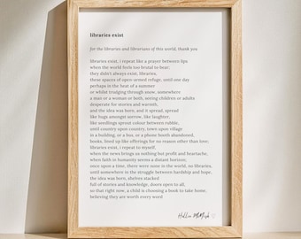bibliotheken bestaan gedicht
