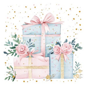 Cadeau d'anniversaire Clipart ballon oeillet janvier mois de naissance fleur rose PNG pour invitation carte de remerciement téléchargement numérique Junk Journal