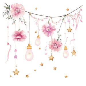 Clipart de borde de cumpleaños Globo Clavel Mes de nacimiento Flor Enero PNG para invitación Tarjeta de agradecimiento Descarga digital instantánea Diario basura