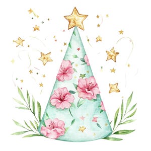 Sombrero de cumpleaños Clavel Clipart Mes de nacimiento Flor Enero Cumpleaños PNG para invitación Tarjeta de agradecimiento Descarga digital instantánea Diario basura