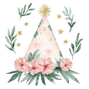 Sombrero de cumpleaños Clavel Clipart Mes de nacimiento Flor Enero Cumpleaños PNG para invitación Tarjeta de agradecimiento Descarga digital instantánea Diario basura