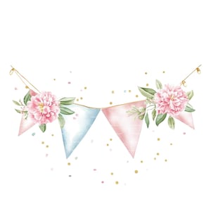 Banner de cumpleaños Clipart Borde Clavel Mes de nacimiento Flor Enero PNG para invitación Tarjeta de agradecimiento Descarga digital instantánea Diario basura