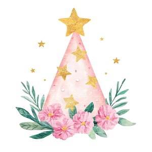 Sombrero de cumpleaños Clavel Clipart Mes de nacimiento Flor Enero Cumpleaños PNG para invitación Tarjeta de agradecimiento Descarga digital instantánea Diario basura