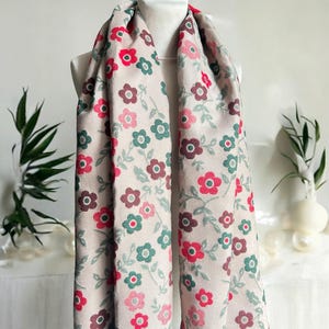 Floral Reversible Shawl for Women - Winter Wrap Scarf, Cozy Warm Gift, Elegant Boho Scarf, Soft Oversized Scarf for Holidays